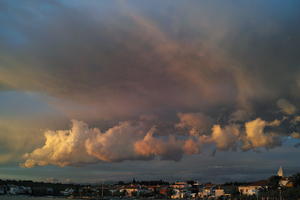 cloud, cloudy, Croatia, Cumulonimbus, evening, eye level view, natural light, open space, sky, storm, summer, Zadarska