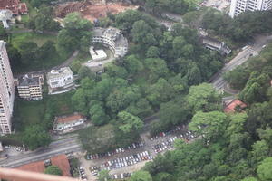 above, aerial view, cityscape, day, elevated, Kuala Lumpur, Malaysia, overcast, tree, vegetation, Wilayah Persekutuan