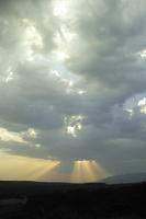 Andalucia, cloud, dusk, eye level view, San Pedro, sky, Spain, summer, sun glare, sunset