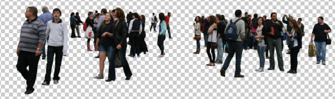 casual, crowd, cutout, cutout groups, cutout people, day, eye level view, group, natural light, people, walking