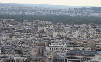 aerial view, autumn, city, cityscape, day, diffuse, diffused light, France, Ile-De-France, Paris