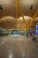 airport, Barajas Airport, beam, building, ceiling, eye level view, floor, Madrid, Spain