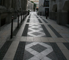 bollard, day, diffuse, diffused light, England, eye level view, London, natural light, pavement, summer, The United Kingdom