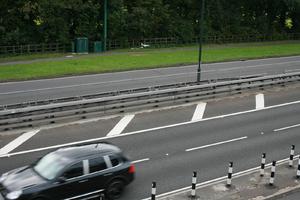 car, day, elevated, England, grass, guardrail, London, natural light, road, The United Kingdom, vegetation