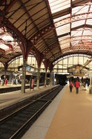 ceiling, Copenhagen , day, Denmark, eye level view, Kobenhavn, platform, station, sunny, winter