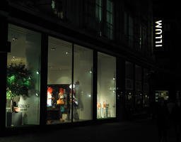 artificial lighting, Copenhagen , Denmark, diffuse, diffused light, eye level view, Kobenhavn, mannequin, night, shop, shopfronts