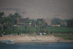 boat, day, East Timor, Egypt, Egypt, elevated, landmarks, natural light, palm, river, river Nile, tree, vegetation