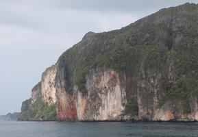 cliff, day, diffuse, diffused light, eye level view, seascape, summer, Thailand