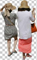 back, casual, caucasian, cutout, cutout people, cutout women, day, eye level view, female, summer, sunny, walking, woman