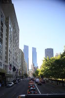 building, day, elevated, facade, Manhattan, New York, skyscraper, street, sunny, The United States, tree, vegetation