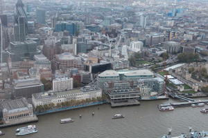 aerial view, city, day, diffuse, diffused light, England, London, overcast, The United Kingdom, urban, winter