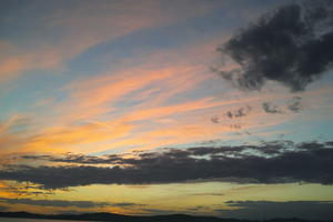 backlight, Cirrus, cloud, cloudy, Cumulus, day, dusk, eye level view, natural light, open space, sky