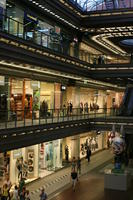 artificial lighting, eye level view, interior, Poland, Poznan, retail, shopping centre, Wielkopolskie