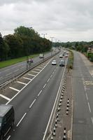 car, day, elevated, England, grass, guardrail, London, natural light, road, The United Kingdom, vegetation