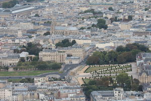 aerial view, autumn, city, cityscape, day, diffuse, diffused light, France, Ile-De-France, Paris