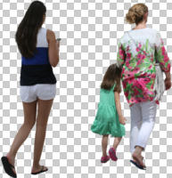 casual, cutout, cutout groups, cutout people, day, diffuse, diffused light, eye level view, family, group, people, summer, sunny, walking