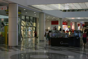 artificial lighting, Bulgaria, column, eye level view, floor, indoor lighting, interior, shopping centre, stall, summer, Varna