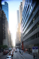 building, car, day, elevated, facade, Manhattan, New York, sign, skyscraper, street, sunny, The United States