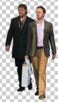 caucasian, couple, cutout, cutout couples, cutout people, day, eye level view, front, man, people, sunny, walking, winter