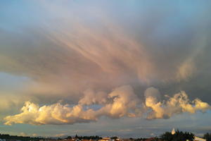 cloud, cloudy, Cumulonimbus, evening, eye level view, natural light, open space, sky, summer, Zadarska