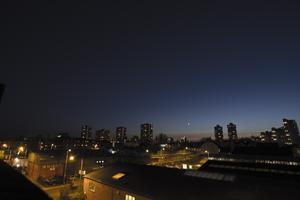 artificial lighting, cityscape, dark, dusk, elevated, England, London, night, sky, The United Kingdom