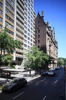 building, car, day, elevated, Manhattan, New York, street, sunny, The United States, tree, vegetation