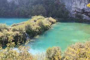 Croatia, day, elevated, Karlovacka, lake, tree, vegetation, waterfall