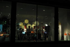 artificial lighting, Copenhagen , Denmark, diffuse, diffused light, eye level view, Kobenhavn, mannequin, night, shop, shopfronts