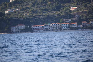 building, coastline, Croatia, day, eye level view, Makarska, seascape, Splitsko-Dalmatinska, summer, tree, vegetation, villa