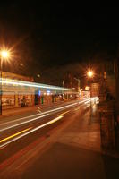 artificial lighting, effect, elevated, England, eye level view, London, night, street, The United Kingdom