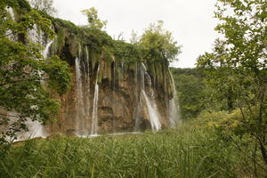 Croatia, day, diffuse, diffused light, eye level view, Karlovacka, natural light, reed, summer, waterfall