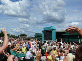 crowd, day, display, England, eye level view, people, summer, sunny, tennis court, The United Kingdom, Wimbledon