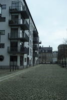 building, Copenhagen , day, Denmark, eye level view, facade, Kobenhavn, overcast, pavement, residential, street