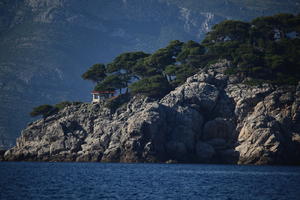 coastline, Croatia, day, eye level view, rockery, seascape, summer, tree, vegetation