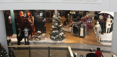 artificial lighting, elevated, indoor lighting, interior, Krakow, Malopolskie, Poland, shop, shopfronts, shopping centre