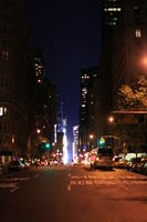 artificial lighting, eye level view, Manhattan, New York, night, street, The United States