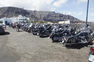 Canarias, day, eye level view, motorcycle, parking, Spain, summer, sunny