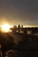 autumn, city, contre-jour, embankment, England, eye level view, golden hour, London, river, sunlight, sunset, The United Kingdom