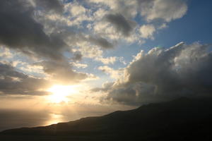 bright, Canarias, cloud, dusk, elevated, evening, Las Palmas, seascape, sky, Spain, sun, sunset