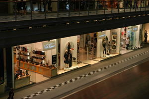 artificial lighting, elevated, interior, Poland, Poznan, retail, shopping centre, Wielkopolskie