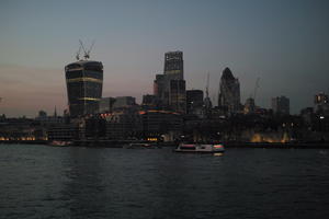 city, city, cityscape, dusk, embankment, England, evening, eye level view, London, river, riverbank, spring, The United Kingdom, urban