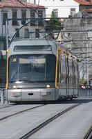 day, direct sunlight, eye level view, Porto, Porto, Portugal, spring, street, sunny, tram, tramlines