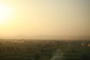 aerial view, clear, dusk, East Timor, Egypt, Egypt, palm, sky, sunset, vegetation