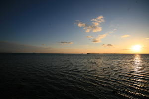 cloud, dusk, eye level view, Florida, Miami, seascape, sky, sun, sunset, The United States