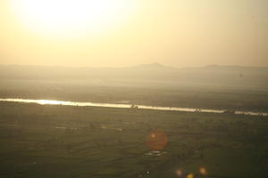 aerial view, clear, dusk, East Timor, Egypt, Egypt, river, sky, sun, sunset