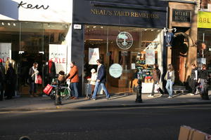 afternoon, day, England, eye level view, London, natural light, people, retail, street, The United Kingdom, walking, winter, winter