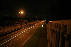 artificial lighting, effect, elevated, England, evening, grass, London, road, The United Kingdom