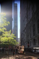 day, eye level view, Manhattan, New York, plaza, street, The United States