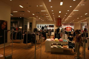 artificial lighting, ceiling, eye level view, interior, Poland, Poznan, retail, shopping centre, Wielkopolskie