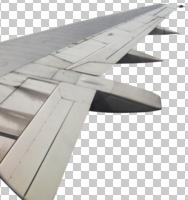 airplane, cutout, day, eye level view, sunny